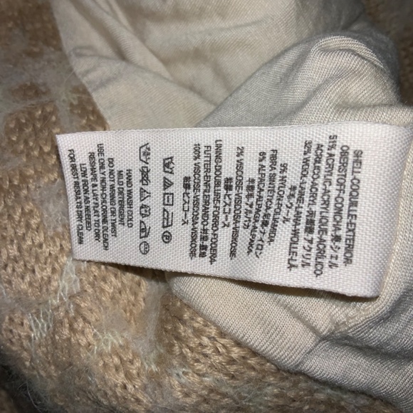 Free People Wild Things Knit Pea Coat Sz S soft knit alpaca blend oversized - Picture 8 of 9